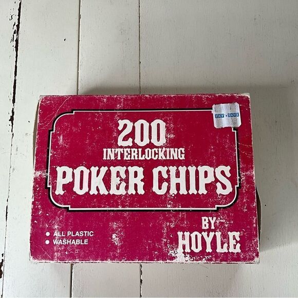 Hoyle Vintage Poker Chips Plastic in Original Box - Picture 1 of 3